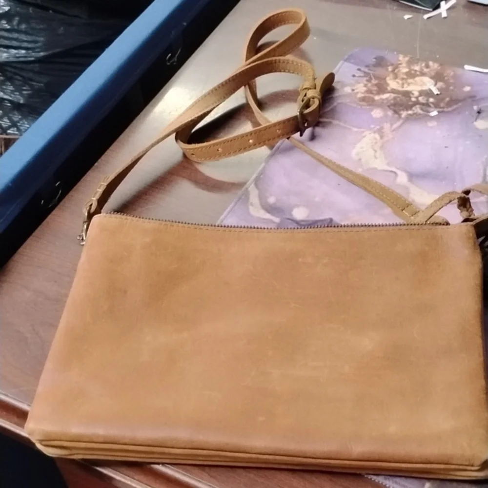 Able Tan Leather Shoulder Bag - Picture 2 of 9